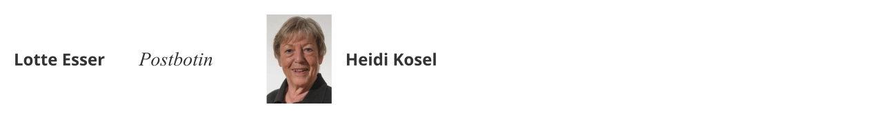 Lotte Esser Postbotin Heidi Kosel